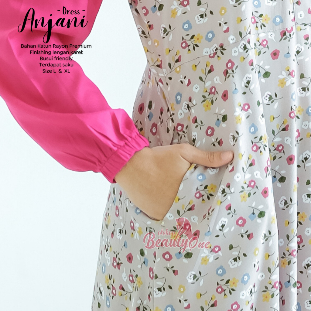 Gamis Dewasa Motif  Homey Dress Anjani Dress Jumbo  Murah Motif Bahan Katun Rayon Premium Nyaman Dipakai Bisa COD