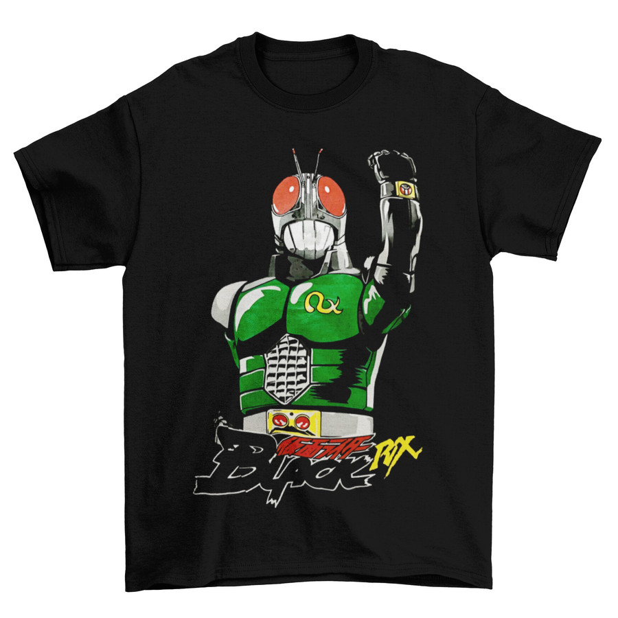 Tomoinc Kaos Ksatria Baja Hitam - RX Pose