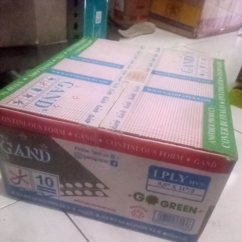 

kertas continuous form 9,5x11" 1 ply 1 dus