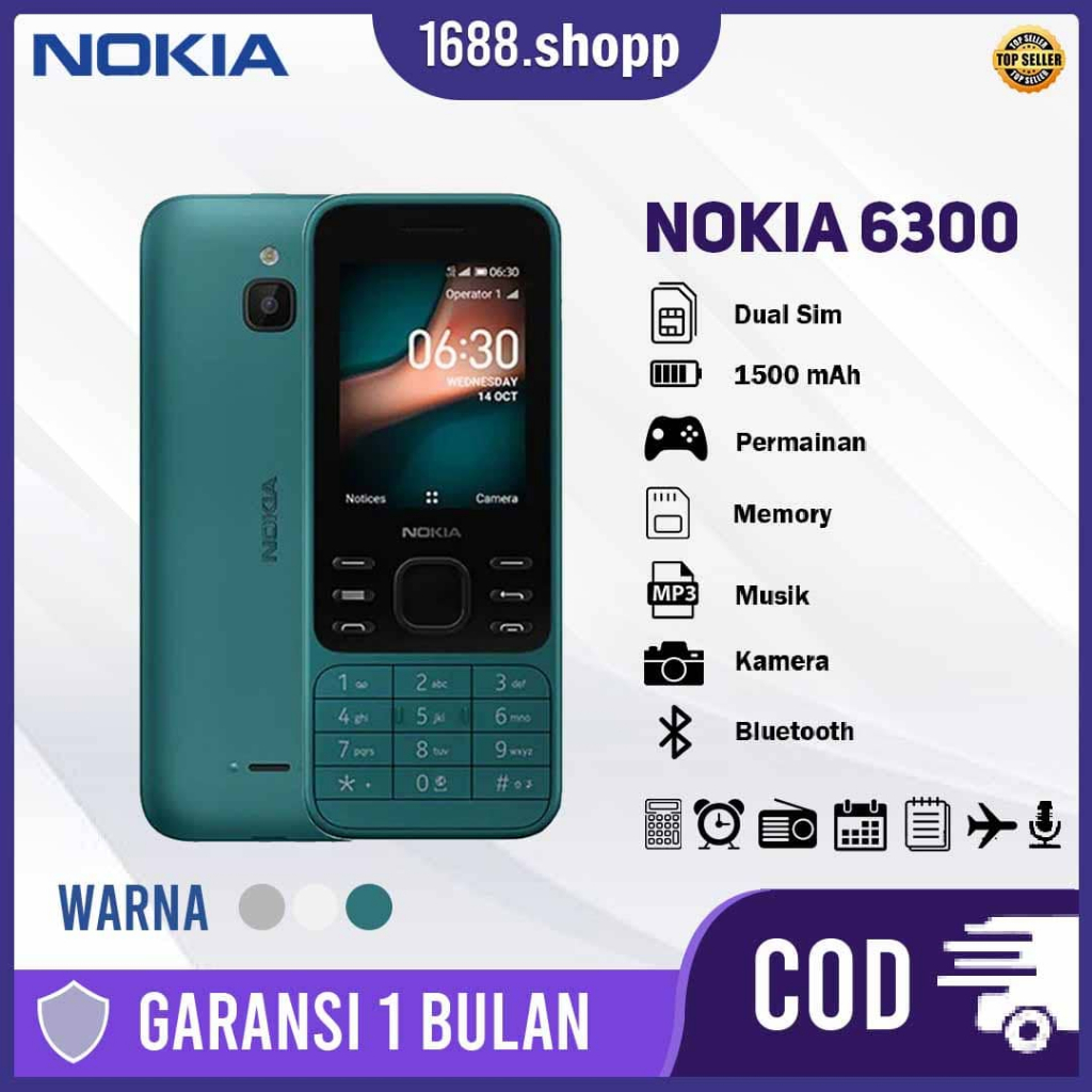 Nokia Dual SIM Dual Standby NOKIA 6300 candy bar phone