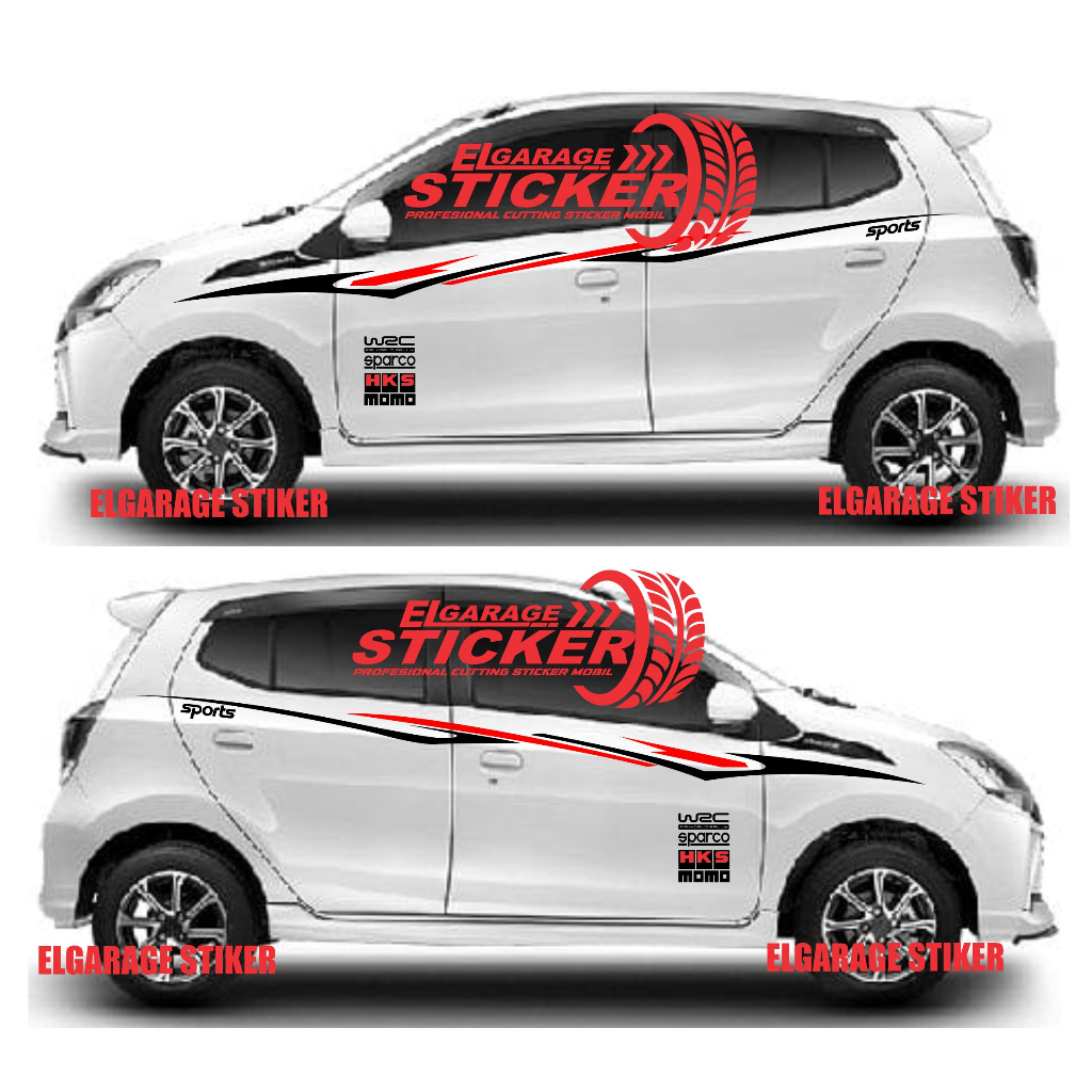 STIKER MOBIL AGYA CUTTING STIKER STRIPING MINIMALIS ALL MOBIL AGYA
