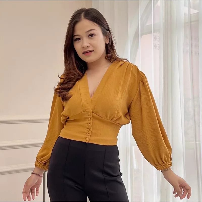MAURIN TOP BLOUSE CRINKLE