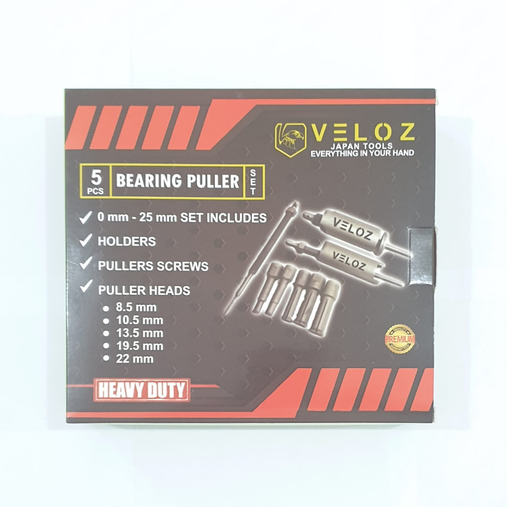 Veloz Heavy Duty Bearing Puller Set 5 Pcs Treker Bearing Tools Alat Pembuka Bearing