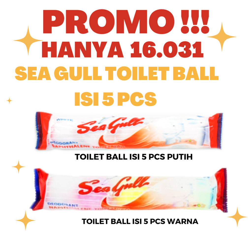 PROMO K31 2+1 DAHLIA | SEA GULL - Toilet Ball PCB isi 5