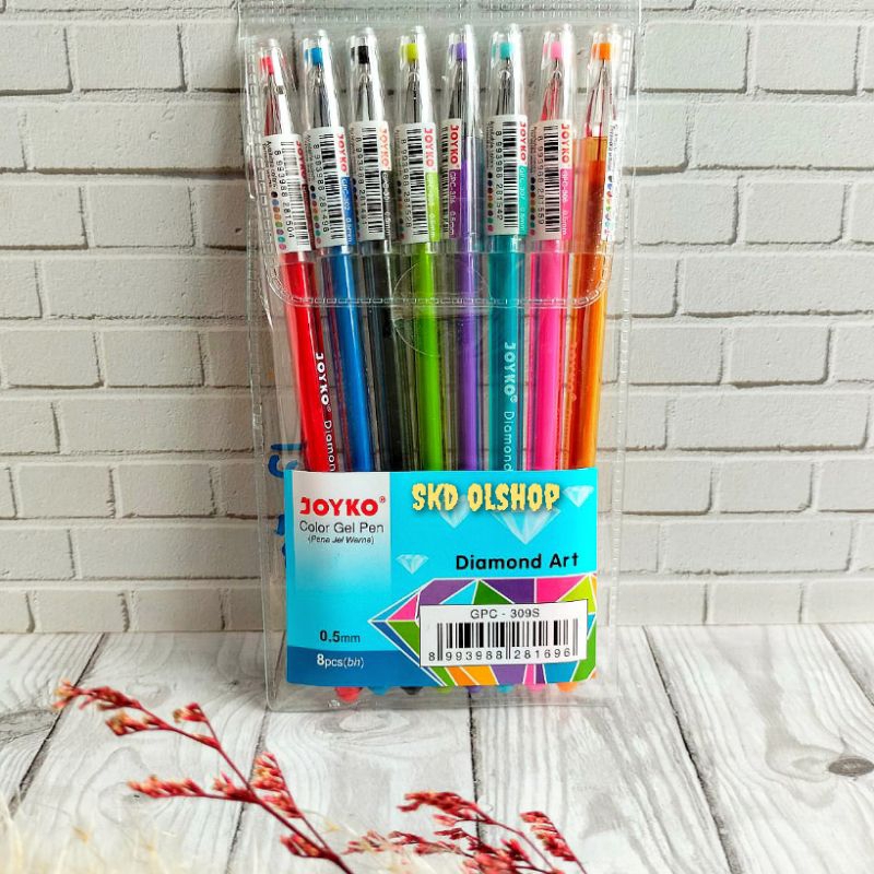 

Color Gel Pen Pulpen Pena Joyko GPC-309S 8 Warna 0.5mm