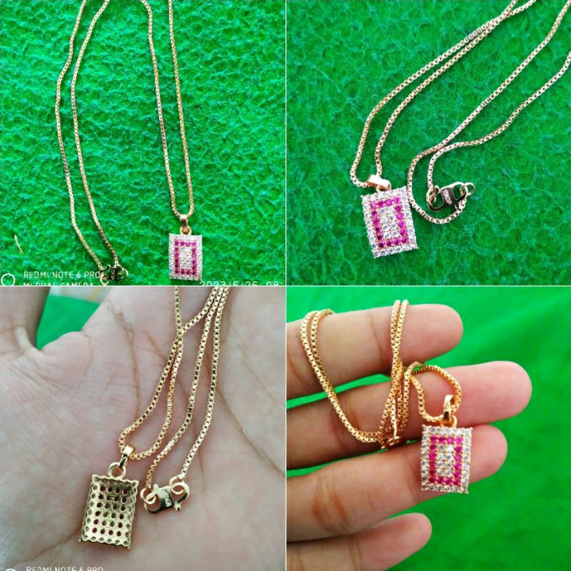 EFHAshop Pasuruan | Kalung Monel Titanium Anti Karat | Kalung Lapis Emas 24k | Kalung Mitasi 24 Kara