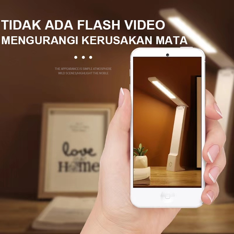 Lampu Belajar LED Table Lamp Portable Baca Light Pengisian Daya Lipat USB Rechargeable Lampu Meja untuk Anak -anak