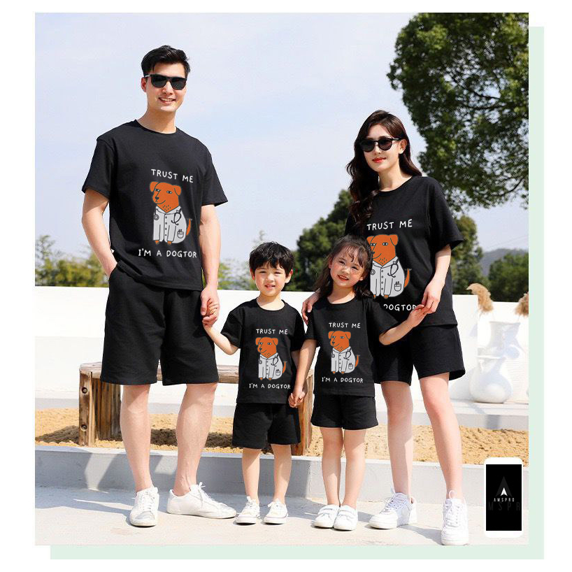 Amspro Baju Kaos Family Kaos Couple Baju Couple Keluarga Kaos Oversized Dogtor