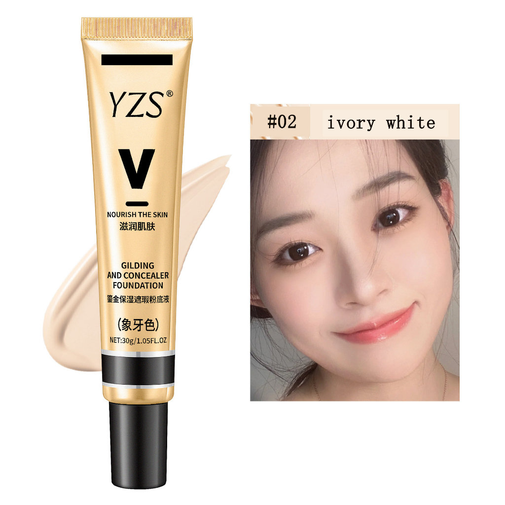 Yzs  Liquid Foundation Matte Velvet Concealer Kosmetik 30g Make Over Lasting Bb Cream Pemutih Wajah Invisible Cover Make Up Original