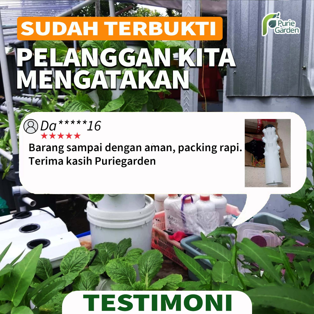 Paket Hidroponik Tower Hidroponik Mini 20 Lubang PG SBY