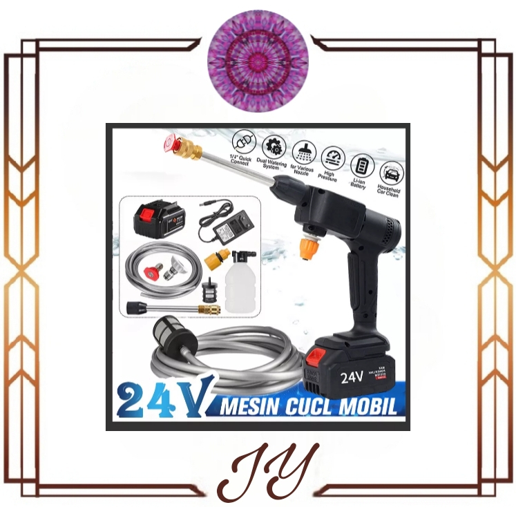 (JY) Alat Cuci Motor Mobil Mini Portable Elektrik 24V