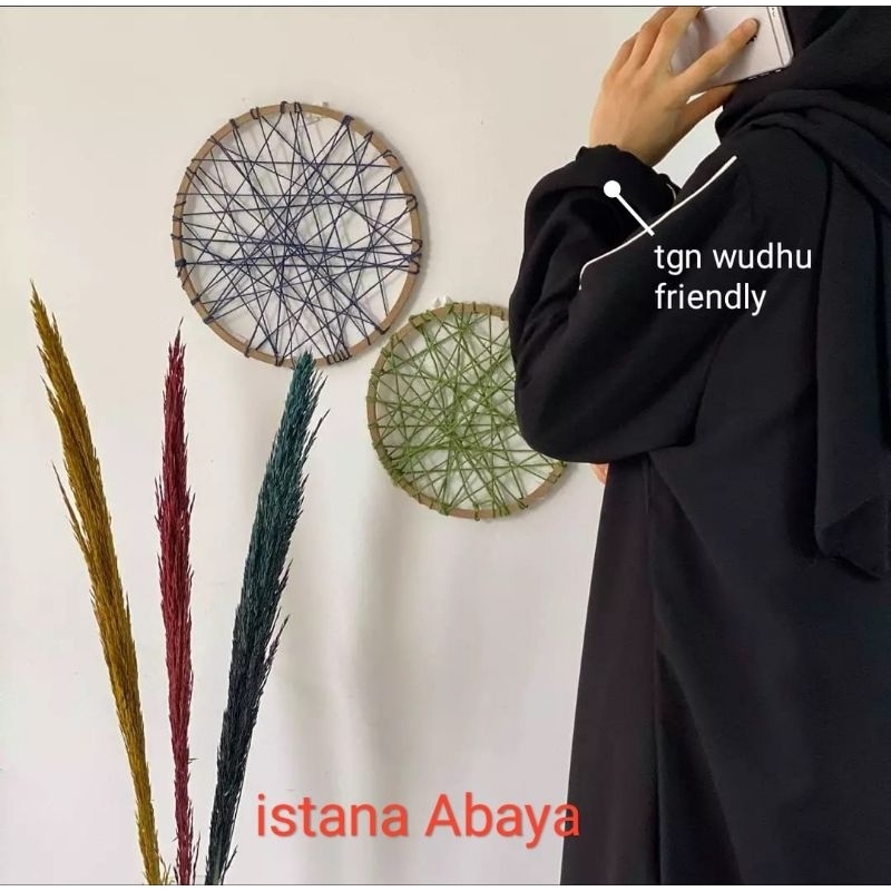 New Abaya List pth mewah dg saku tengah kekinian utk HP dan tgn wudhu friendly