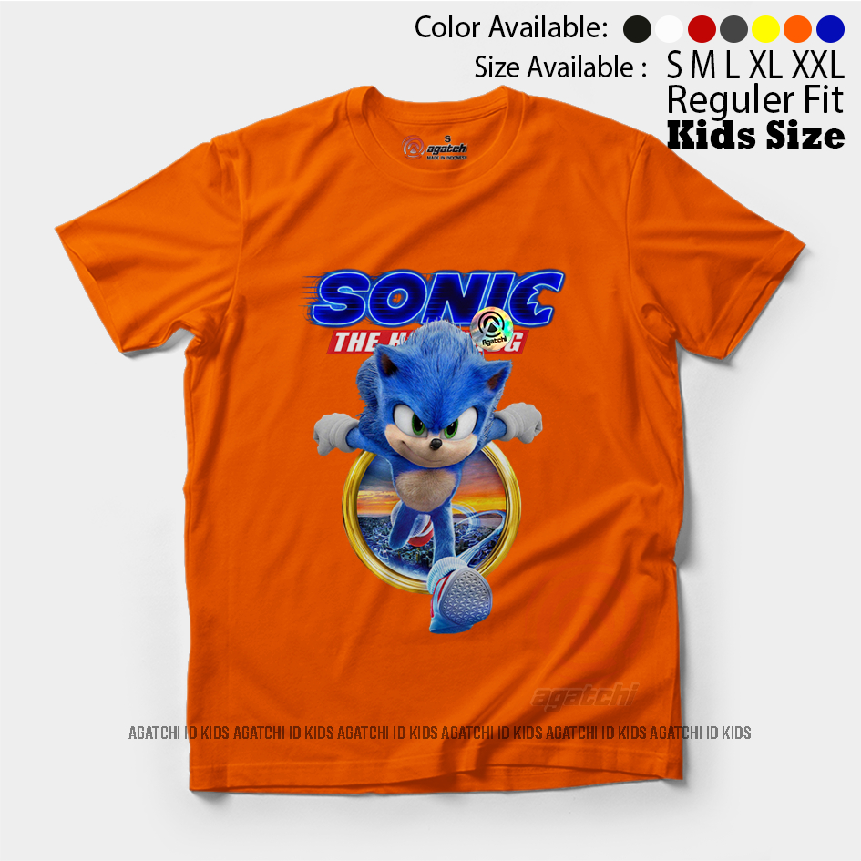 Baju Anak / Kaos Atasan Anak / Kids T Shirt Sonic Hedgehog V2