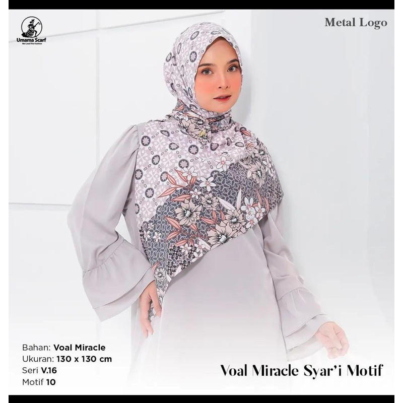 [PART 2] V.16 SEGIEMPAT MIRACLE SYARI MOTIF PRINT METAL LOGO UMAMA SCRAF