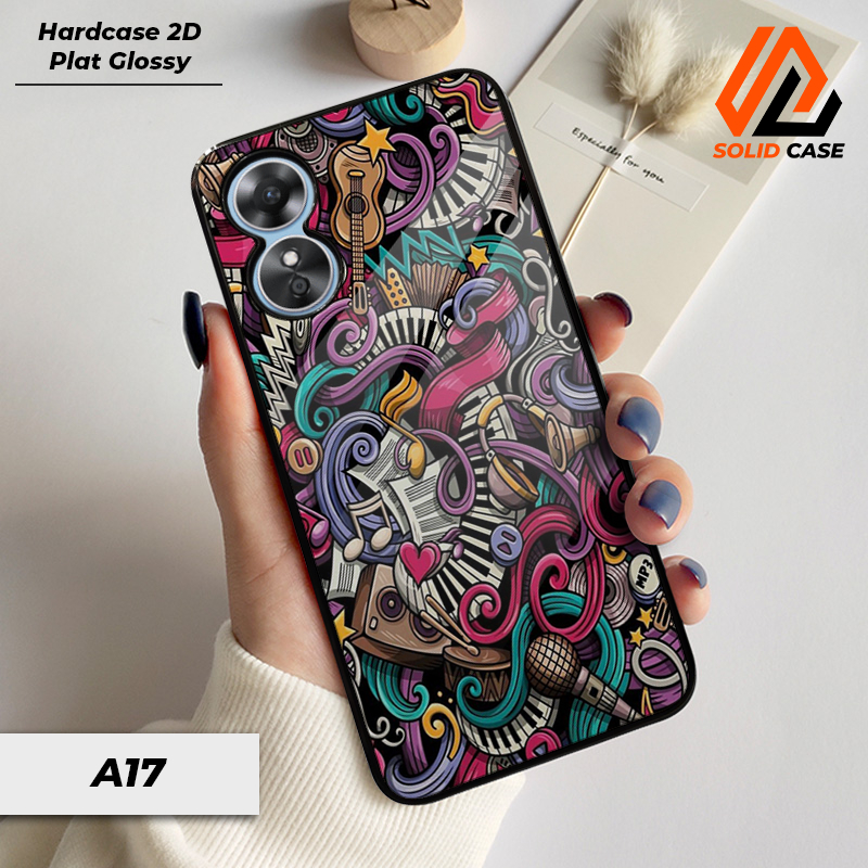 Case Oppo A17 Casing Oppo A17 Solid Case [ Grafitti ] Case Oppo Terbaru 2023 Hardcase Plat 2D Kaca G
