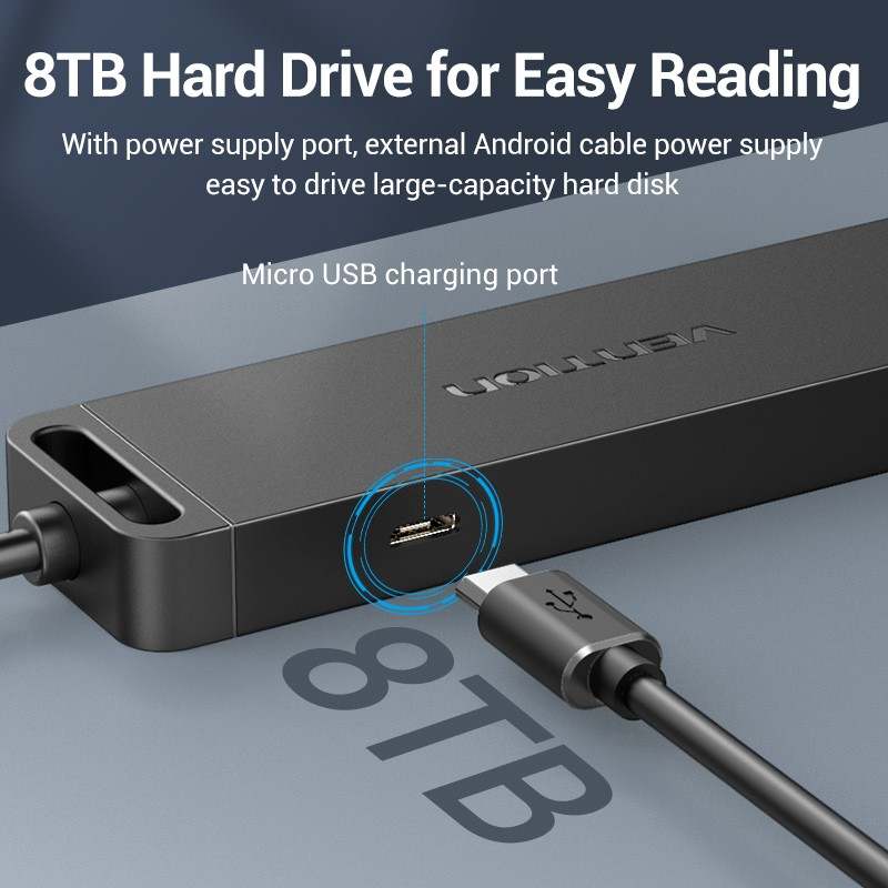 Vention USB Hub Type C with Power &amp; USB 3.0 Converter