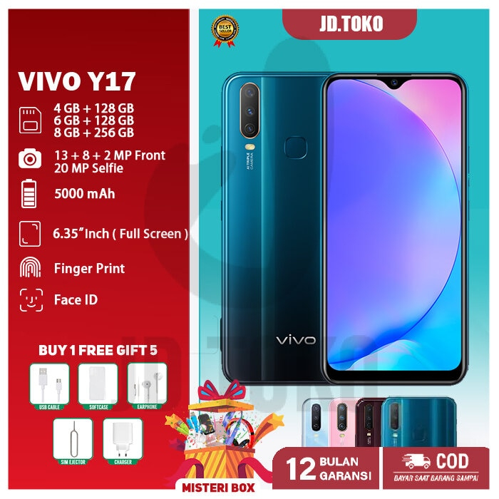 HP VIVO Y17 8/256GB Smartphone Handphone Mulus Normal FullSet