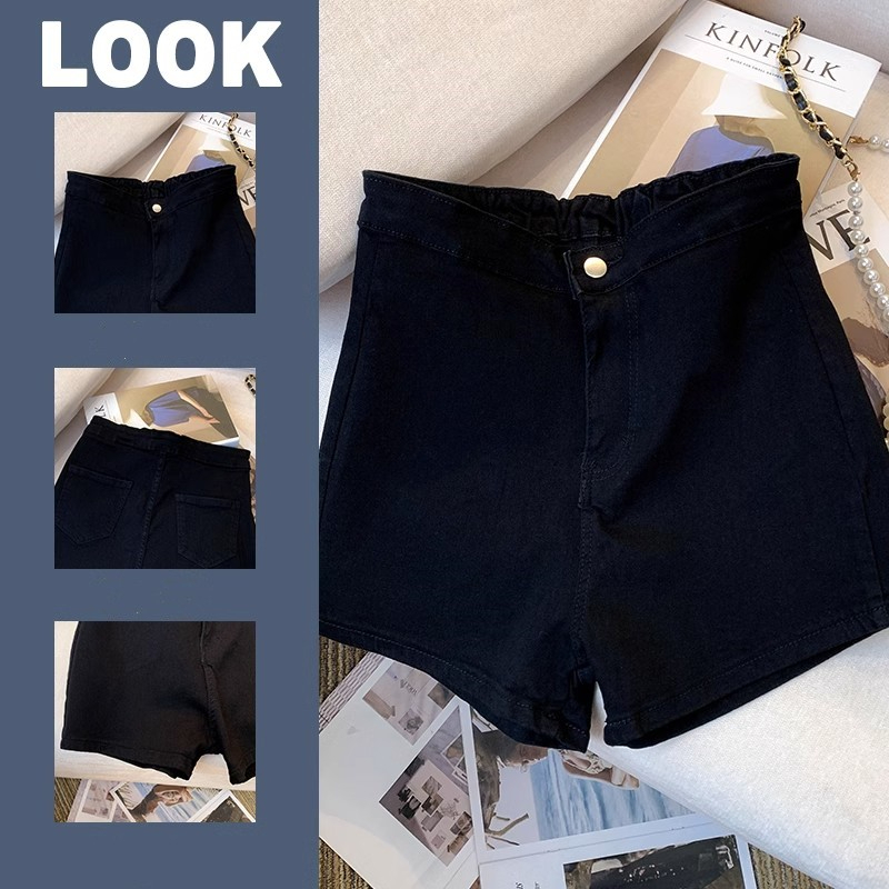 【Cewek_id】Celana jeans pendek korean style wanita hotpants highwaist stretch denim short pants ootd kekinian 2023