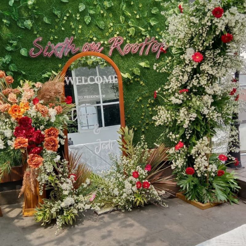 Standing Mirror Sign / Wedding Sign Mirror / Cermin Aesthetic