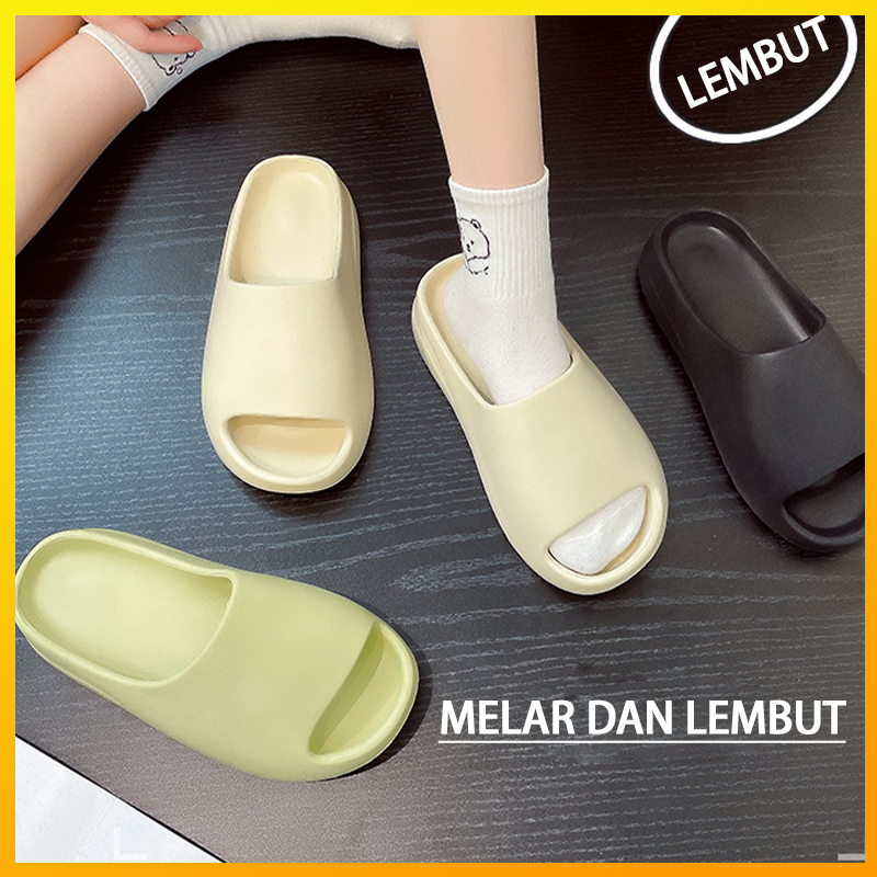 Sandal Selop Karet EVA Wanita Import Terbaru 2023 Sandal Slide Casual Wanita Murah Korean Style Sepatu Sendal Slop Wanita Kekinian