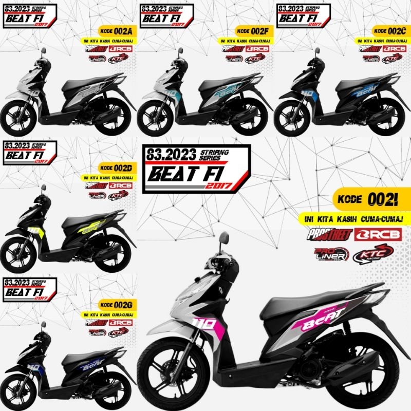 (Bisa COD) Striping beat fi 2017 / stiker variasi beat esp / Decal custom Honda Beat new