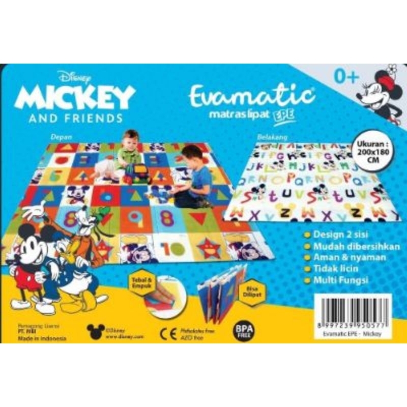 evamatic  disney playmate karpet tikar lipat bayi lucu
