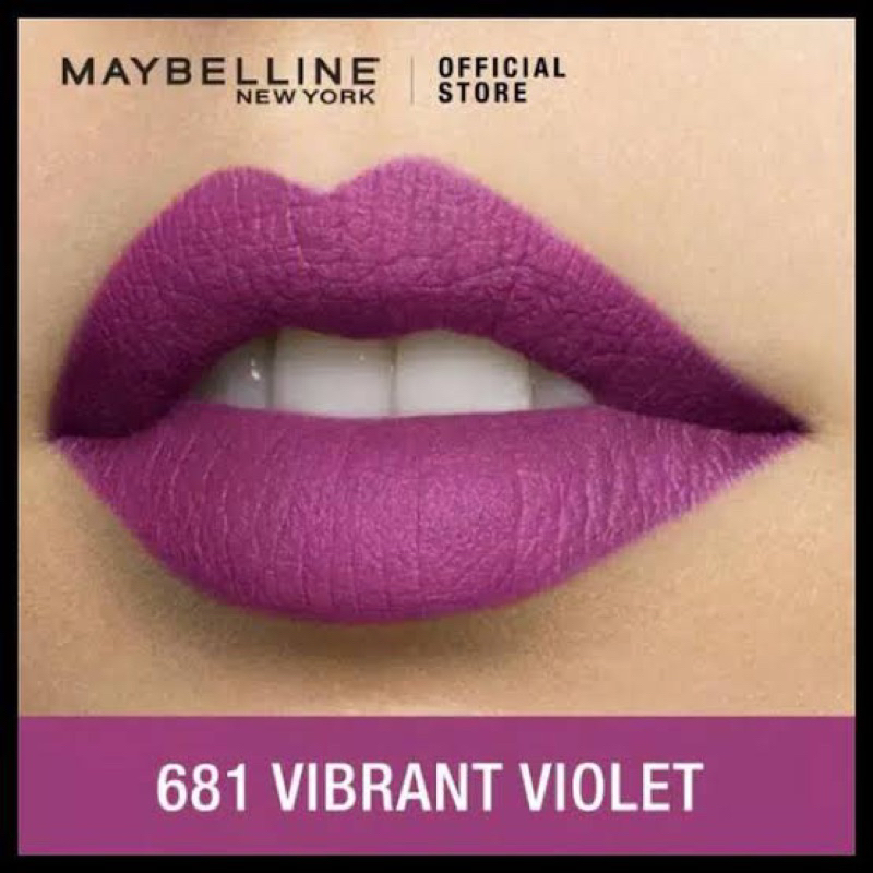 Maybelline The Creamy Mattes - Matte Lipstick Make Up Khusus No 681 {Vibrant Violet}