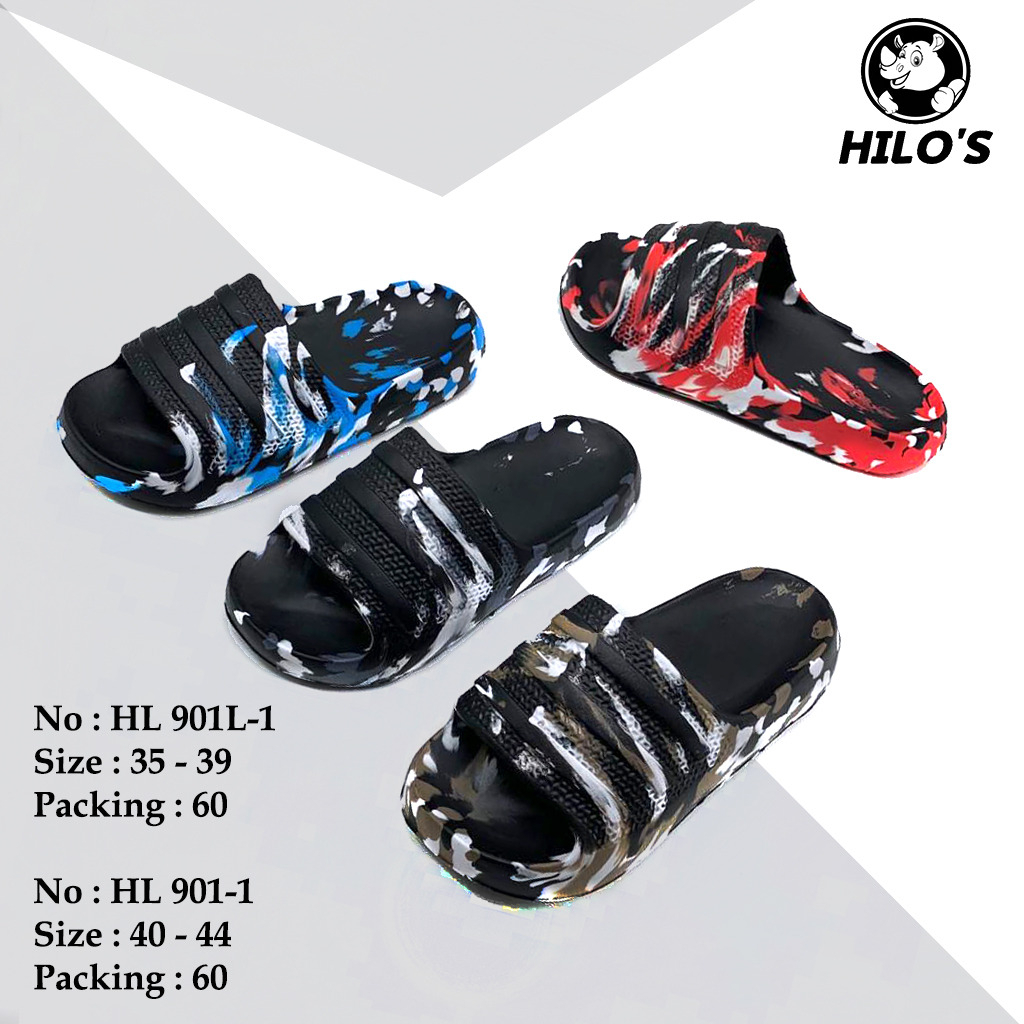 Sandal Slip On Sandal Pria Dewasa Bahan Karet Anti Licin Terbaru Motif Loreng Uk.35-44