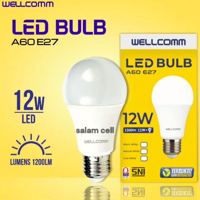 Lampu Led WELLCOMM LED BULB 12W 9W 7W Original Bohlam Garansi 2 Tahun