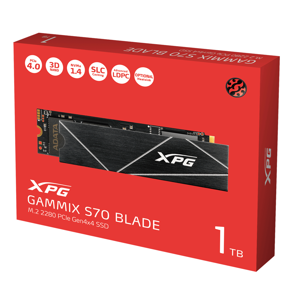 SSD ADATA XPG GAMMIX S70 BLADE 1TB PCIe Gen4x4 / SSD M.2 Gen 4 1TB