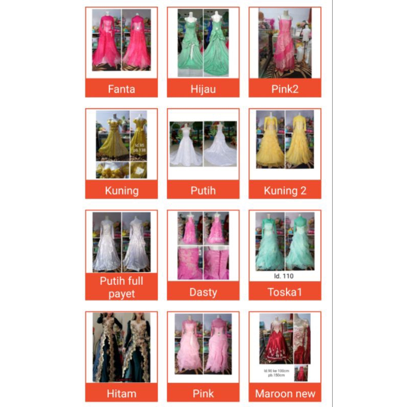 wedding dress cuci gudang murah, gaun none belanda