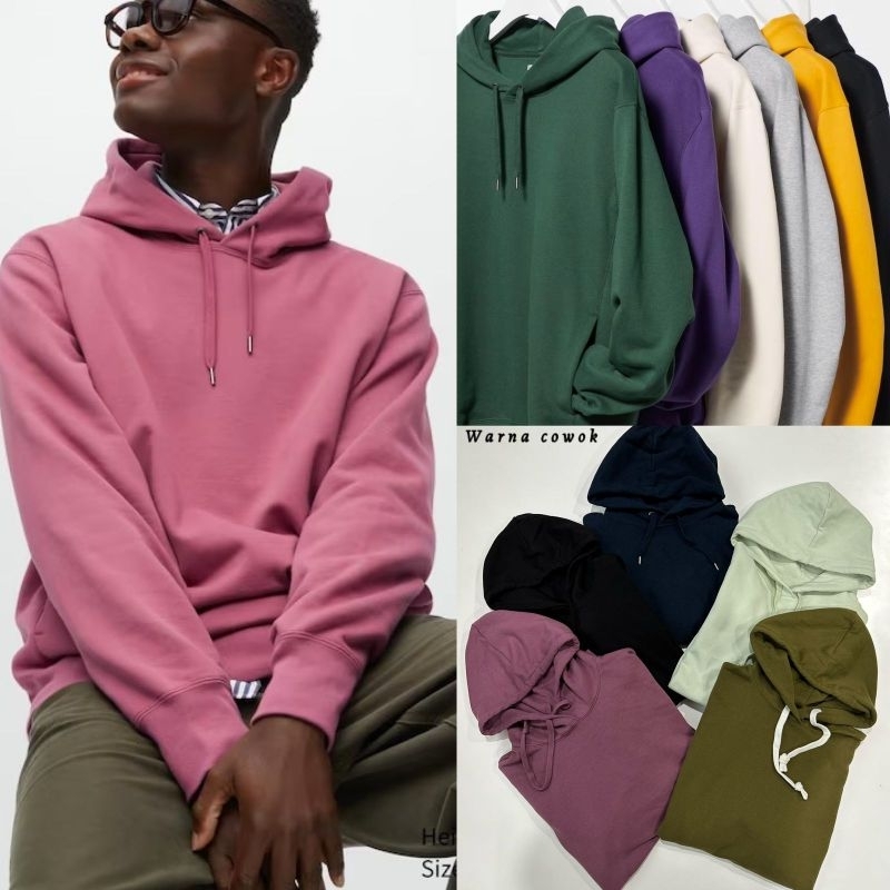 GU by unq basic logo hoodie sweater