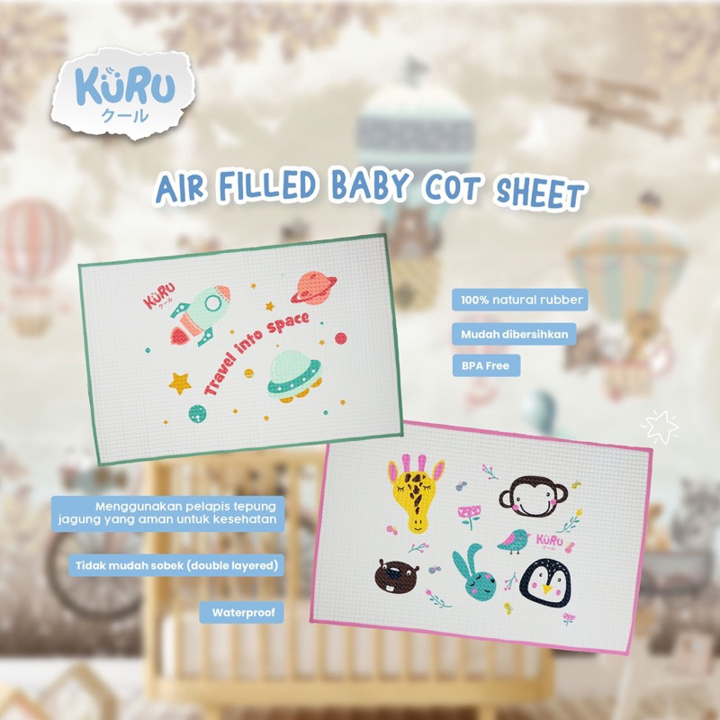 Kuru Baby Organic Healthy Cot Sheet | Perlak Organik Alas Ompol Bayi