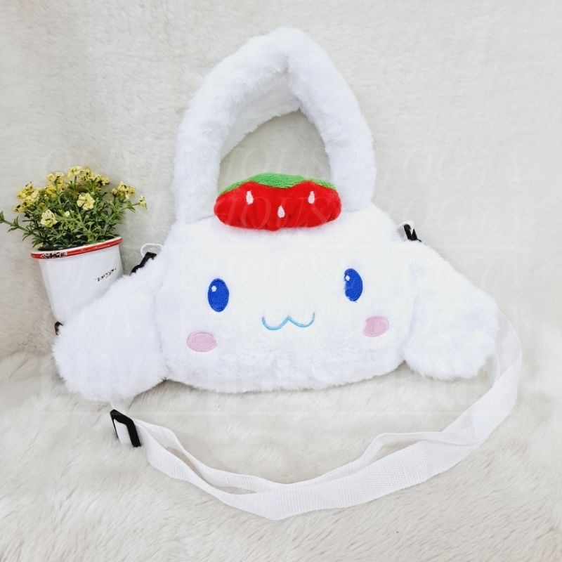 Tas Slempang Cinnamoroll Stroberi Sling Bag Cinnamoroll Strawberry Tas Tenteng Cinnamoroll Tas Cinna