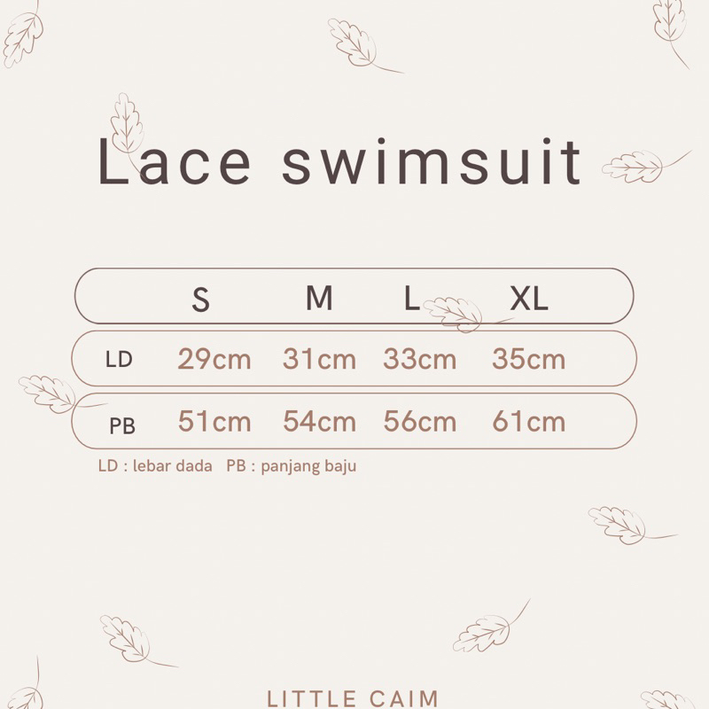 LITTLECAIM - LACE SWIMSUIT | baju renang anak perempuan