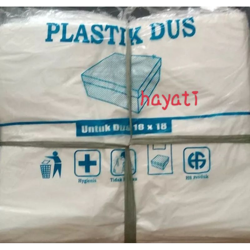 plastik dus putih 18x18