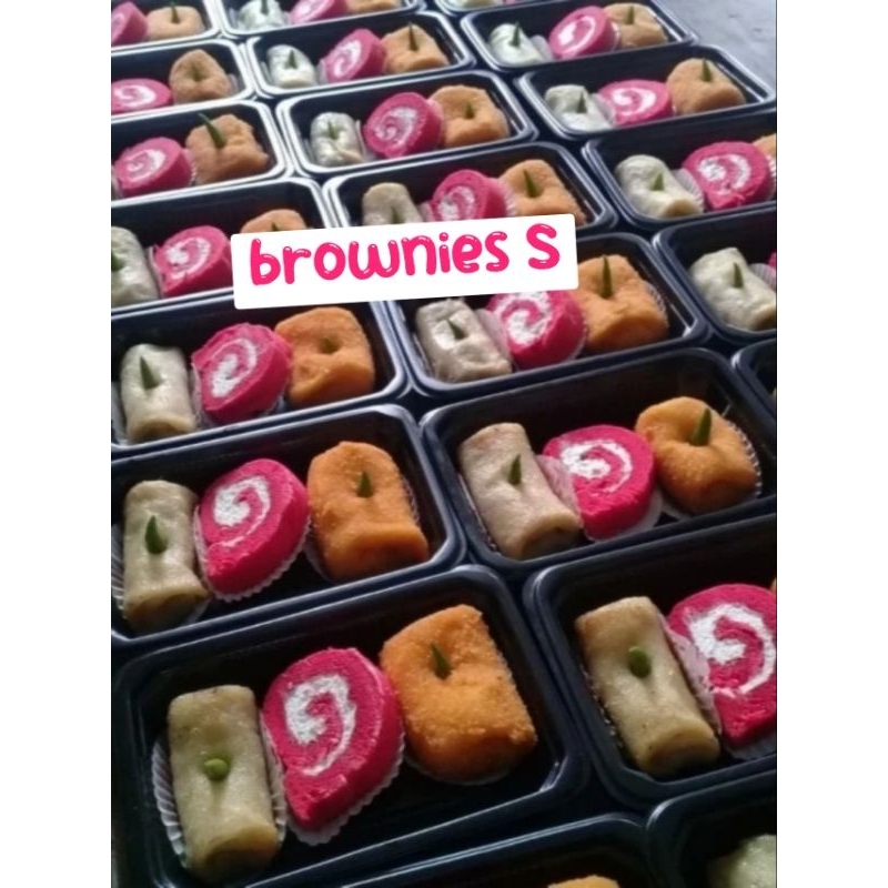 Mika Kue Brownies Mika Nasi Uk S 50PCS Ready Warna PINK dan COKLAT