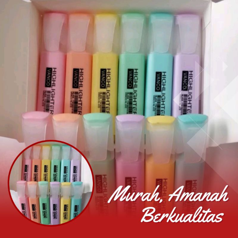 

Stabilo Highlighter Set Vanco Warna Pastel HL-515