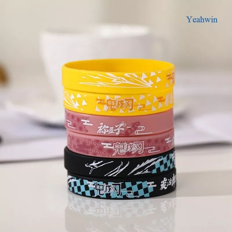 Gelang wristband demon slayer/ gelang karet rubber anime demon slayer