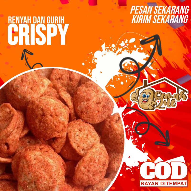 

BASRENG BULAT 100gram/KERIPIK BASRENG PEDAS DAUN JERUK