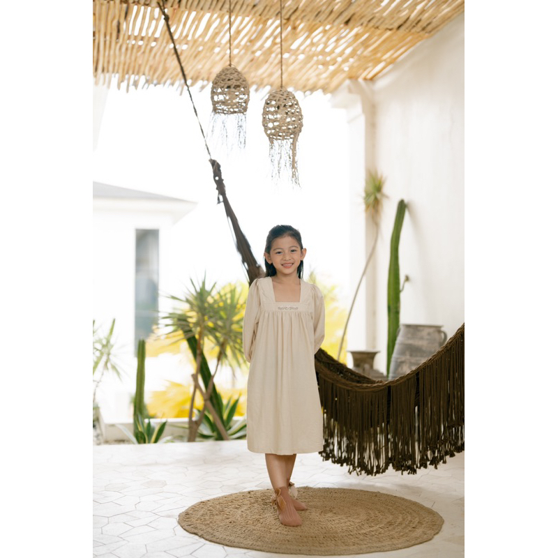 BOHOPANNA DOMINIQUE DRESS / RUFFLE DRESS LENGAN PANJANG ANAK PEREMPUAN