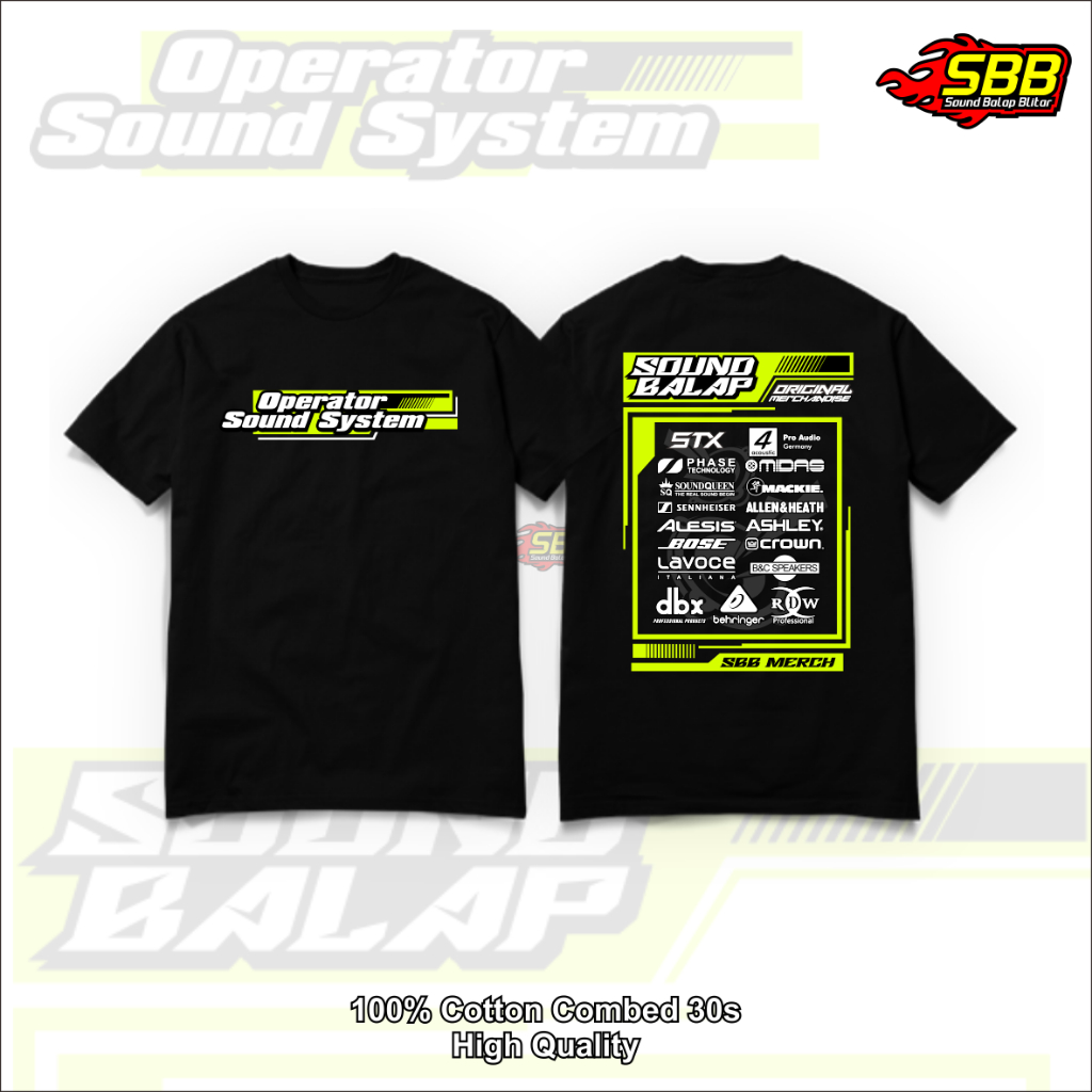 Baju Kaos Operator Sound Balap Sound System Katun