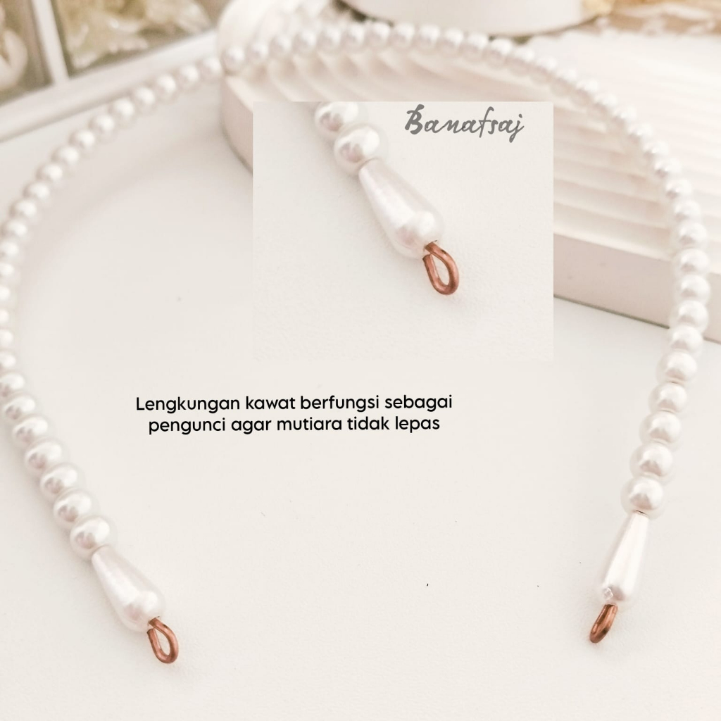 BANDO MUTIARA PREMIUM / BANDO RAMBUT / BANDO HIJAB MUTIARA PREMIUM