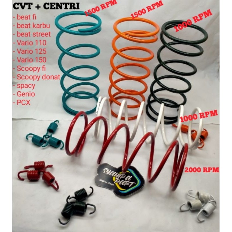 PER CVT + CENTRI BEAT VARIO PCX SPACY GENIO SCOOPY 1000RPM 1500RPM 2000RPM