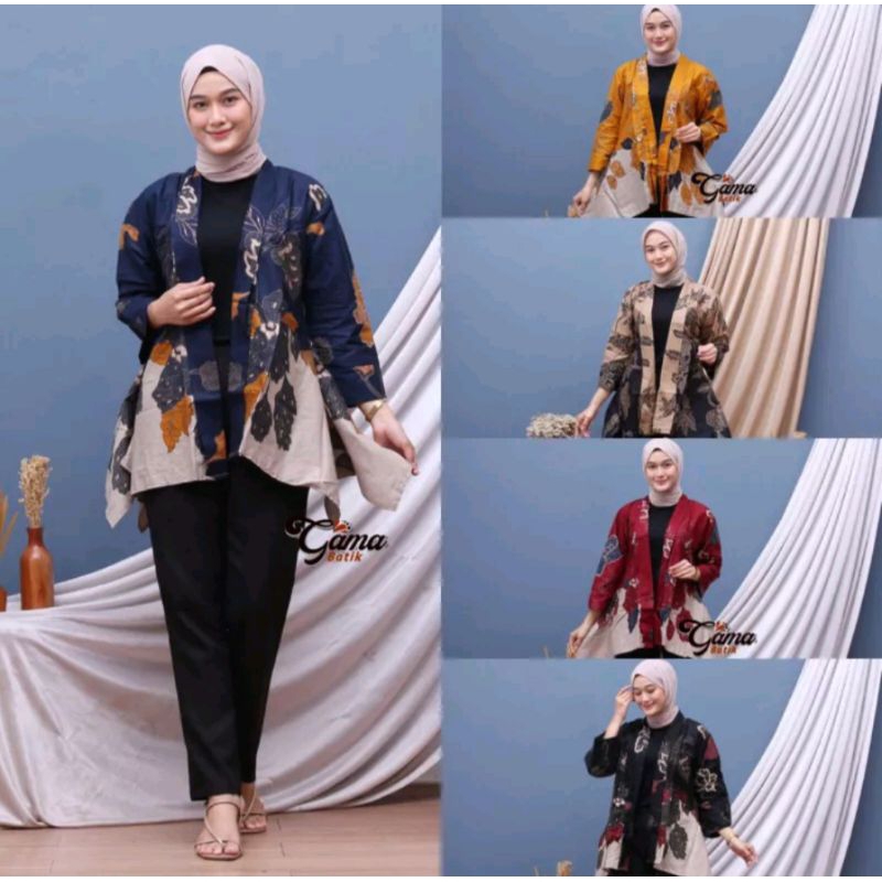 Blazer batik Nikita blazer batik kekinian motif mawar