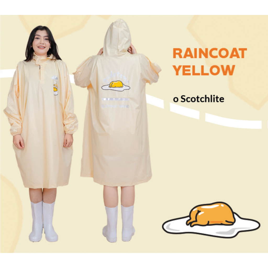 Jas Hujan Raincoat (TANPA CELANA) GUDETAMA - Elephant Brand - Sanrio License