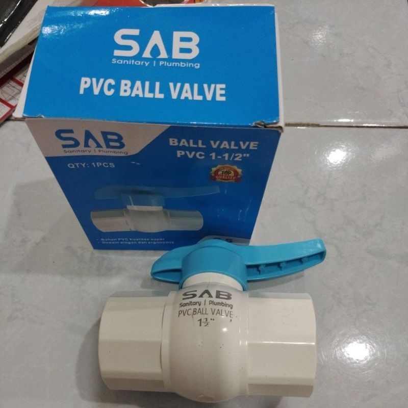 SAB Ball Valve PVC 1.5&quot; / SAB Ball Valve PVC 11/2&quot; / Ball Valve 1.5&quot; PVC