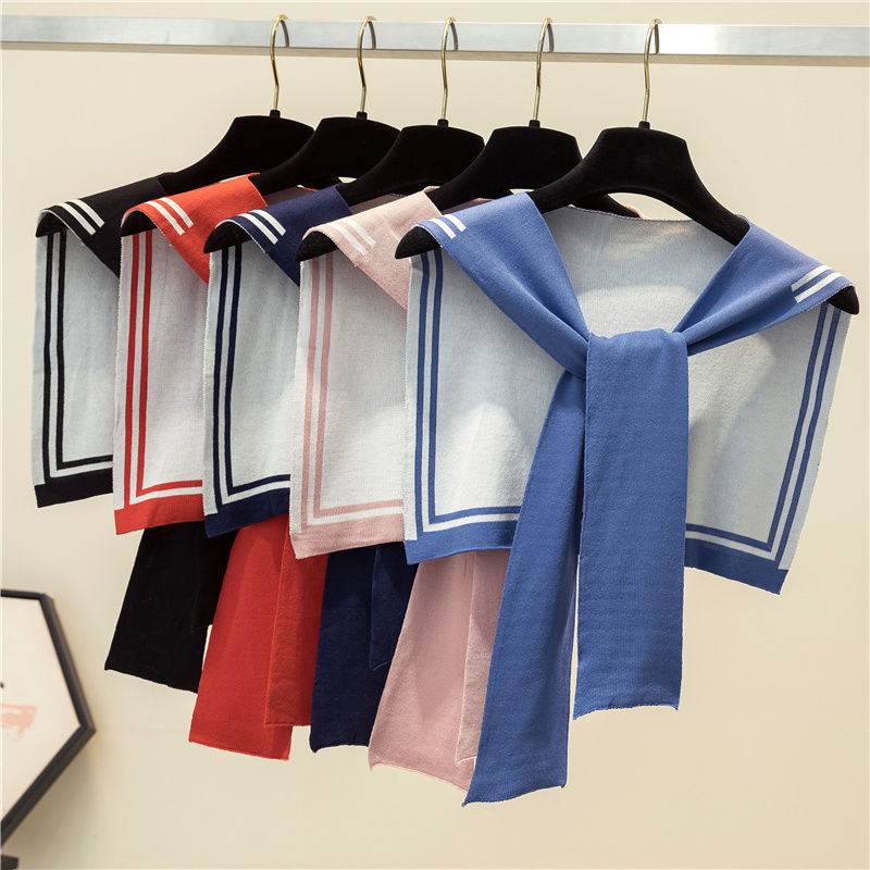 Fake collar Aksesoris baju syal bahu syal kerah rajut korea import syal leher