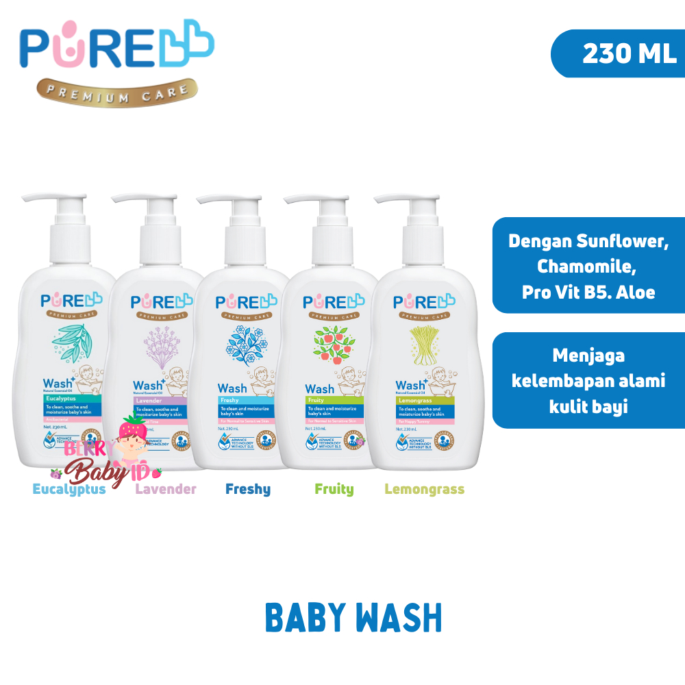 PureBB Wash Freshy Fruity Eucalyptus 2-in-1 Sabun &amp; Shampo Bayi Pure Berry Mart