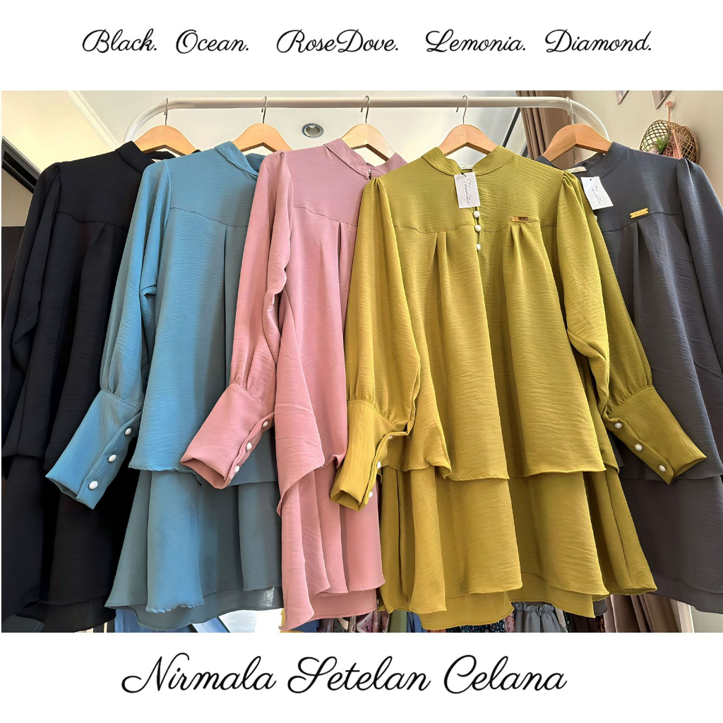 Nirmala Setelan Celana Wrinkle Original